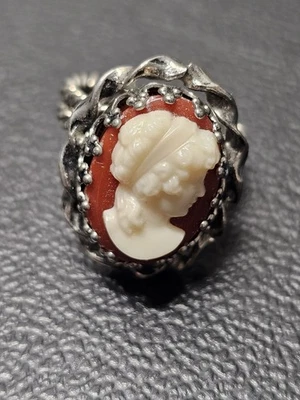 Anillo camafeo ajustable vintage Alemania  Foto 1 de 4