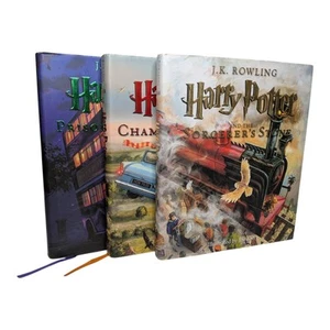 Harry Potter HC Books Collection Set Illustrated Editions 1 - 3 by J.K. Rowling - Foto 1 di 16