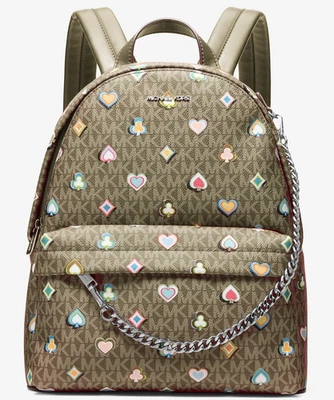 Mochila Michael Kors Slater Cadena Mediana Verde Oliva 35F5S04B6I Vegas Nueva con Etiquetas F Foto 1 de 4