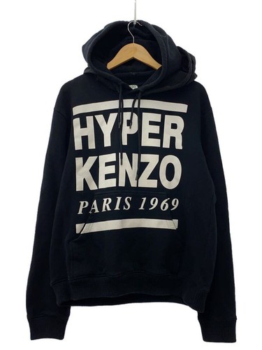 Felpa con cappuccio KENZO L cotone nero F855SW4044MA usata