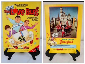 RARE UNUSED ORIGINAL VINTAGE 1969 WALT DISNEY'S THE L❤️VE BUG COLORING BOOK NEW  - Picture 1 of 16