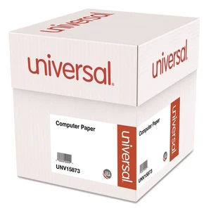 Universal 15873 9.5" x 11" 15-lb. 3-Part Printout Paper - WT/CN/PK (1200/CT) New - Picture 1 of 4