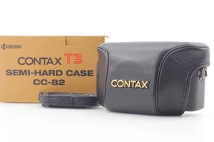 [ MINT w/ Box ] CONTAX T3 T3D CC-82 Semi-Hard Leather Case Black From JAPAN - Picture 1 of 8