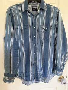 Wrangler Denim Brushpopper Western Vintage 16.5-35 - Picture 1 of 6