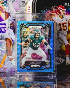 2023 Panini Prizm #245 Jason Kelce Blue Wave Prizm /199 - Picture 1 of 2