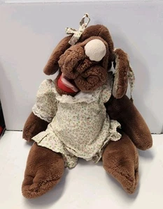 vintage 1981 Ganzbros Wrinkles The Dog Hand Puppet Plush  17” - Picture 1 of 2