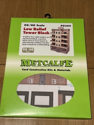 Metcalfe OO Gauge PO360 Low Relief Tower Block Card Kit For Model Railways - Image 1 of 3