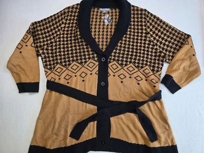 Nuevo con etiquetas Suéter Cárdigan Jessica London Mujer 22/24 1X Con Cinturón Foto 1 de 4