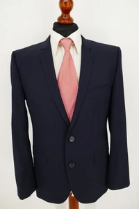 Traje Hugo Boss talla 52 mezcla de lana virgen azul oscuro Red Label perfecto estado - Imagen 1 de 9