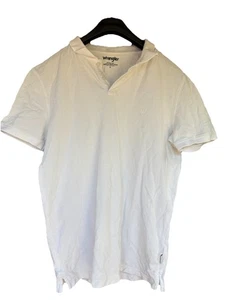Wrangler Men’s Polo Shirt – White – Size M – Casual Short Sleeve Cotton Top - Picture 1 of 3