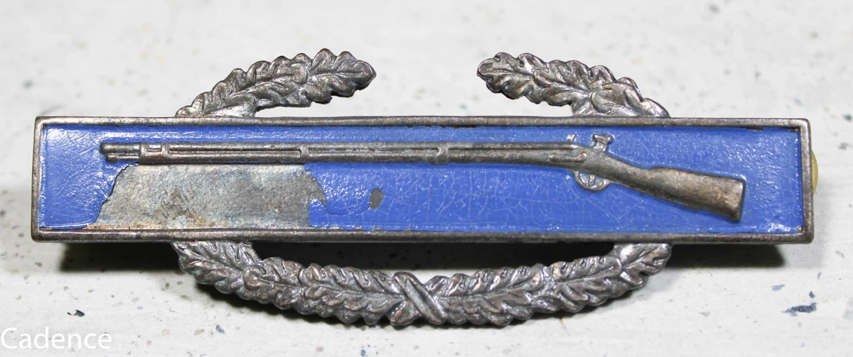 Insignia De Infantería De Combate Segundo Premio One Star All Metal