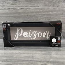 Poison Halloween Decoration Spooky Scary Party Light-Up Sign 11” X 4.75” New