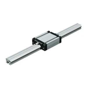 Linearführung 628 mm mit Ø8 mm Präzisionsstahlwellen + Aluminium Wellenschlitten - Bild 1 von 4