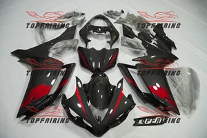 Carbon Fiber Painted Fairing Kit for Yamaha YZF R1 2000-2022 Glossy Red Black - Picture 1 of 14