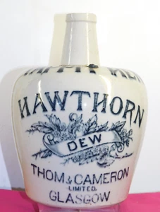 ANTIQUE WHISKEY JUG "THE TAPPIT HEN " HAWTHORN DEW THOM & CAMERON GLASGOW 1880's - Picture 1 of 7