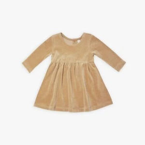 NWT Quincy Mae Velour Honey Longsleeve Dress Size 18-24M - Picture 1 of 7