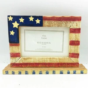 Sonoma American Flag Photo Frame Holds 4" x 6" photo - Picture 1 of 7