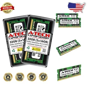 Reliable 32GB DDR4 2666MHz Non-ECC SO-DIMM Laptop RAM with Lifetime Warranty - Picture 1 of 9