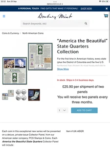 Die Münz- und Briefmarkensammlung des US-Nationalparks Quarters. - Bild 1 von 48