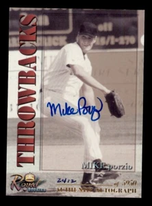 2001 ROYAL ROOKIES THROWBACKS #32 MIKE PORZIO AUTOGRAPH /5950 - Picture 1 of 2