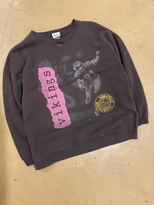 VTG 90s Thrashed Salem Sportswear NFL Minnesota Viking Mens Large Sweatshirt - Picture 1 of 10