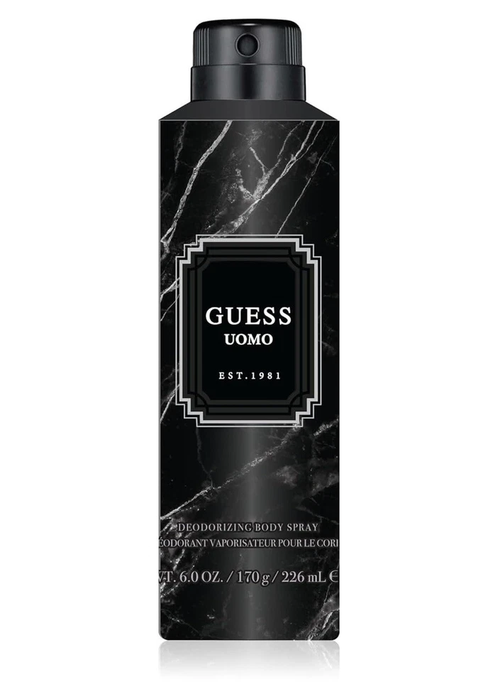 GUESS UOMO for Men Deodorizing Body Spray 6.0 oz 226 ml NEW IN CAN - Изображение 1 из 1