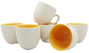 Schöne & stilvolle runde Form Marmor matt Kaffeetasse, 150 ml, 6er Set - Bild 1 von 6
