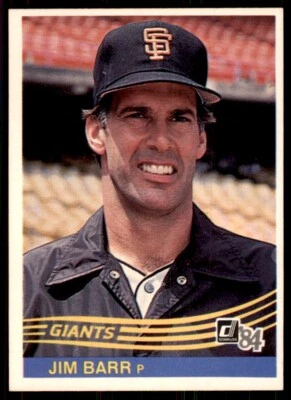 1984 Donruss Jim Barr Baseball Cards #79 - Image 1 of 2