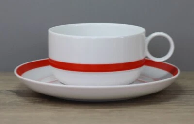Rosenthal Duo Electric orange Teetasse mit Untertasse/Unterteller 70er Jahre - Imagem 1 de 2