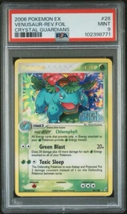 VENUSAUR 28/100 | PSA 9 | Reverse Stamped Graded Pokémon Card - Picture 1 of 2