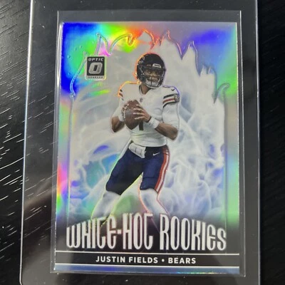 JUSTIN FIELDS 2021 OPTIC WHITE-HOT ROOKIES SILVER PRIZM! Mint! Beautiful 🔥🔥 - Image 1 of 3
