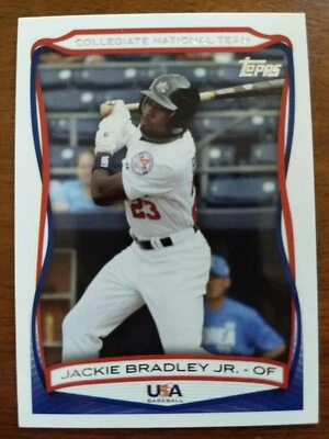 JACKIE BRADLEY JR. , 2010 TOPPS USA BASEBALL COLLEGIATE TEAM #USA-24, RED SOX - Image 1 of 2