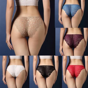 Women Sexy Lace Panties Knickers Lingerie Seamless Underwear G-string Briefs US - Picture 1 of 21