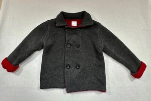 Gymboree "Snow Panda" Vintage grau bis rot Wende Pullover Jacke Mantel, 12-18m - Bild 1 von 2