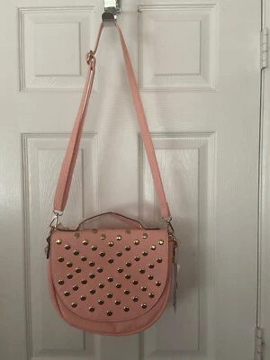 Bolso Bandolera Mujer Envy Rosa Rubor Tachonado Solapa Foto 1 de 3