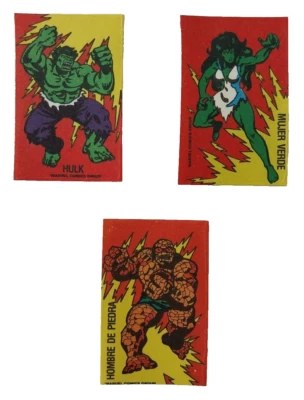 Vintage 1985 The Hulk Argentina Chocolate non-Sticker Cards Rare Marvel Comics  - Image 1 of 4