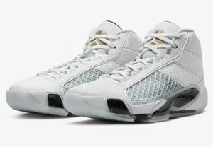 NEW Air Jordan XXXVIII FIBA Men's Size 11.5 White/Metallic Gold FN7481-100 - Picture 1 of 4