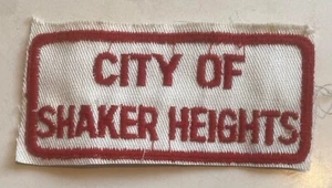 Parche vintage de 2"" x 4,25"" sin cortar City of Shaker Heights Ohio década de 1970 - Imagen 1 de 1