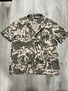 All Saints XL Camouflage Hawaii Kurzarm Hemd mit Knopfleiste - Bild 1 von 6