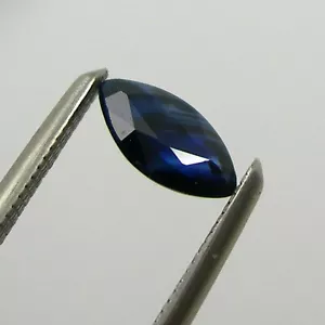 Qty = 1, Marquise 6x3 mm Dark Blue Natural Australian Sapphire Loose Gemstone - Picture 1 of 12