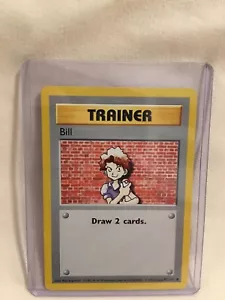 Juego base de tarjeta coleccionable común 91/102 jcc Bill Trainer Pokémon - Imagen 1 de 10
