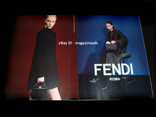 FENDI STAMPA 4 PAGINE ANNUNCIO INVERNO 2023 2024 COLIN JONES Anyier Anei AGRIFOGLIO REYES
