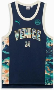 NEW PUMA #24 Mens XL Veniceball Jersey Color Club Navy BASKETBALL JERSEY - Picture 1 of 2