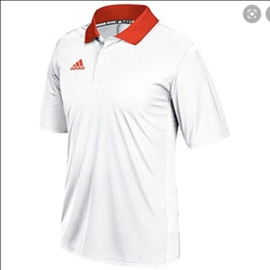 adidas Game Built Coaches Polo - Men's Multi-Sport White/ Orange L - Picture 1 of 1