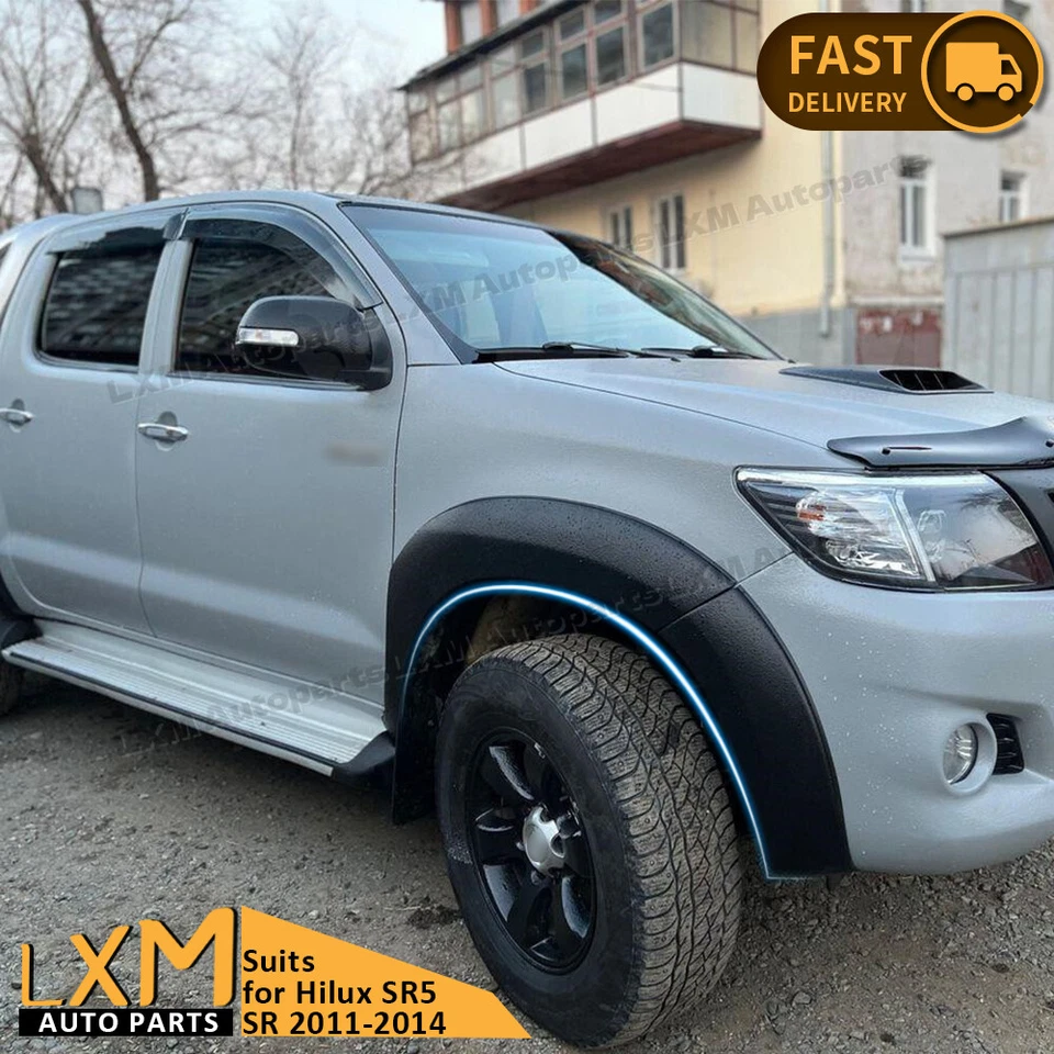 For Hilux SR5 SR 2011-2014 Matt black Fender Flares Wheel Arch 6 Inch 6pcs - image 1 of 2
