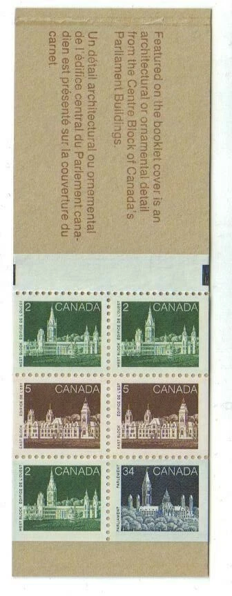 1985 Canada - SC-BK 88a Parliament Buildings,Abitibi paper-Booklet of 6-M-NH   - Image 1 of 1