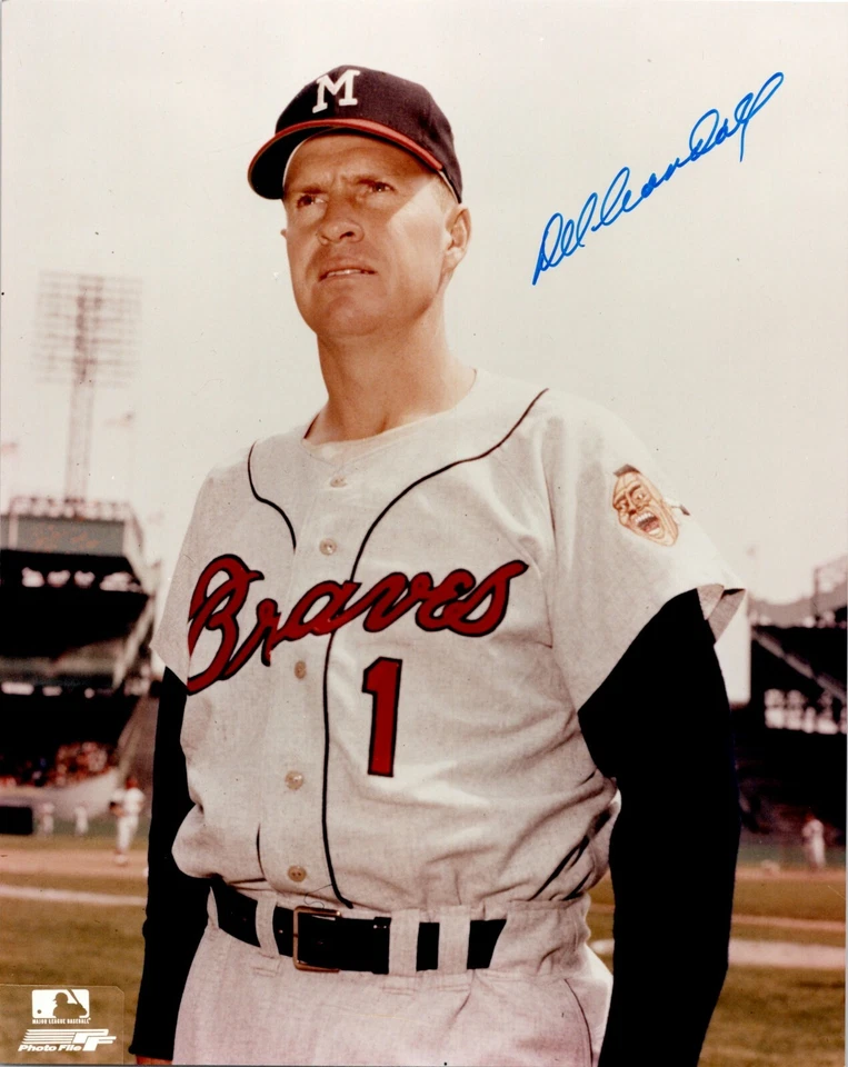 Del Crandall Milwaukee Braves Foto autografiada 8x10 firmada  Foto 1 de 1