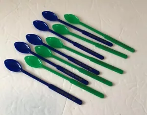 Vintage Drink Stirrers Plastic Ad Swizzle Sticks Spoons 10 Golden Tea Pot Inn 6” - Picture 1 of 4