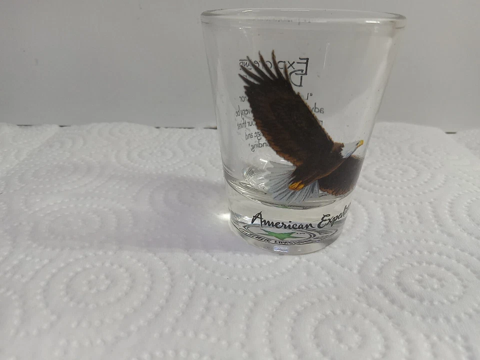 American Expedition~ Explore And Discover~ Bald Eagle Shot Glass~ 2.5" Tall - Image 1 of 4