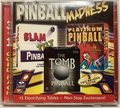 Pinball Madness 3 CD Rom Encore software USED 1998 PC Windows 95/98 - Image 1 of 4